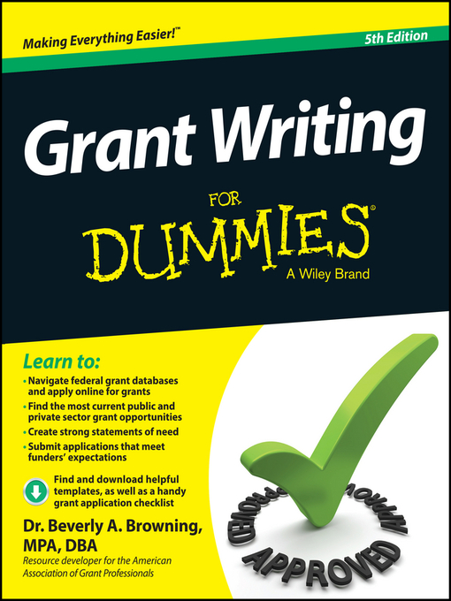 Cover image for Grant Writing For Dummies